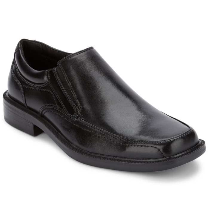 Mens black slip on dress shoes