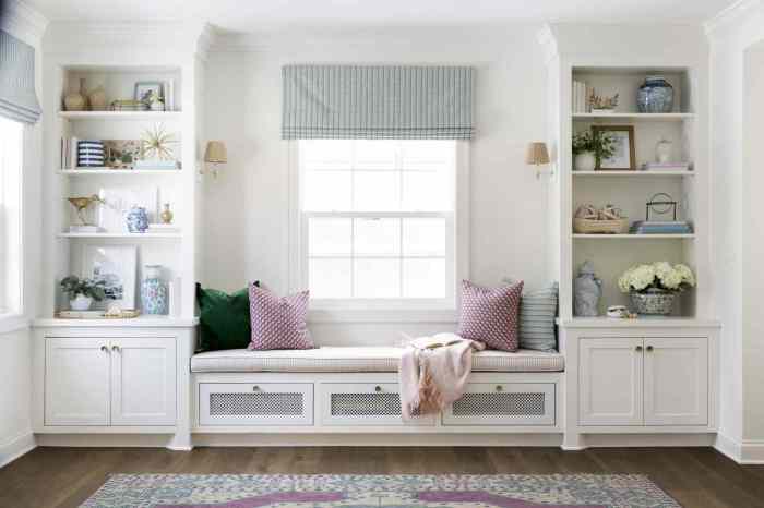 How to decorate a small window seat