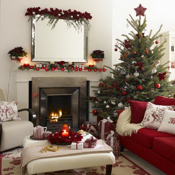 How to decorate christmas in living room