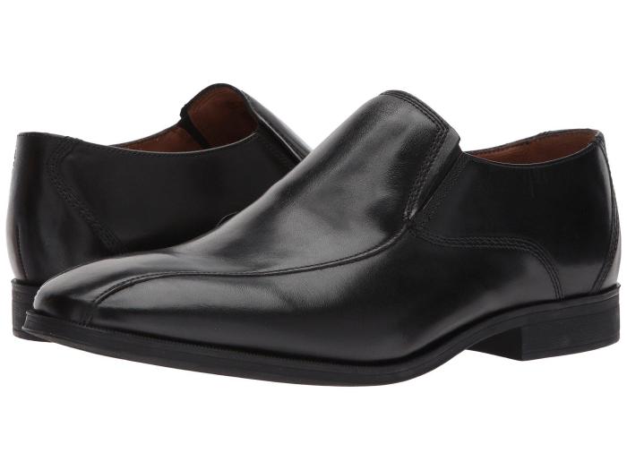 Mens black slip on dress shoes