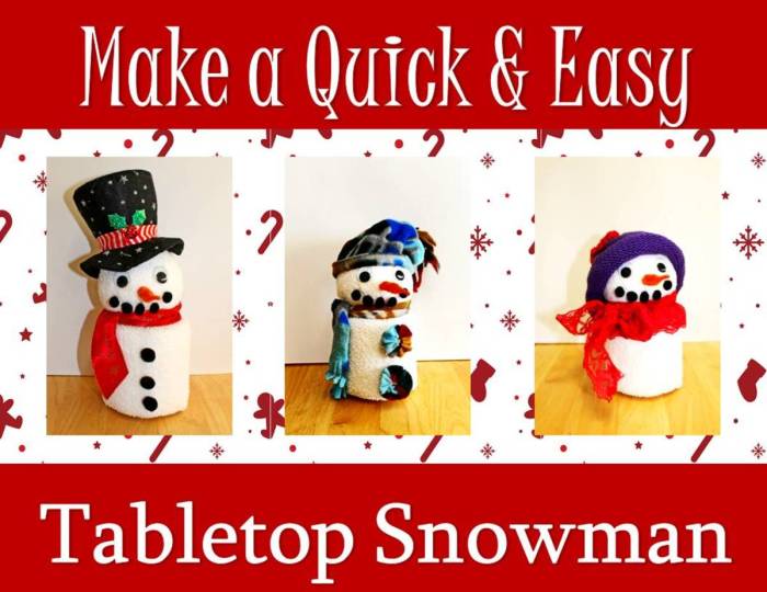 How to make a snowman table decoration