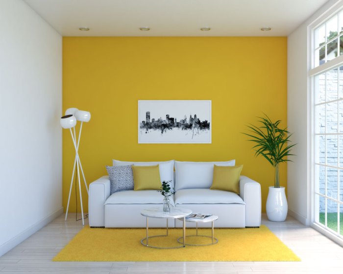 How to decorate a yellow living room