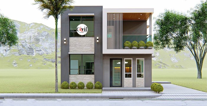 Desain rumah minimalis 2 lantai 100 m