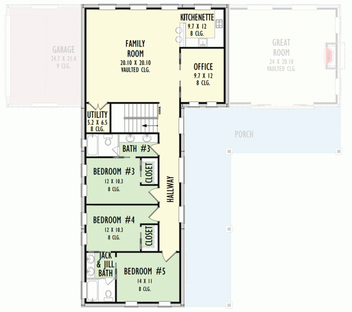 Desain rumah leter l 20 x 40