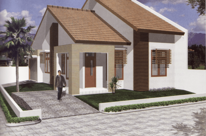 Desain rumah lantai 2 minimalis type 45