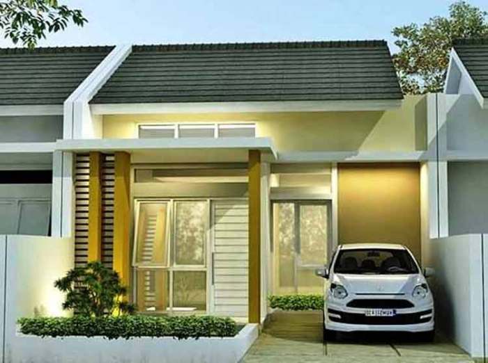 Desain rumah lantai 2 minimalis type 45