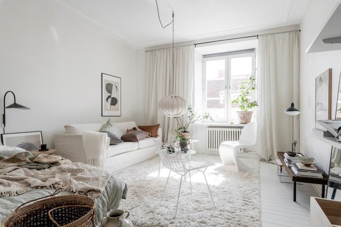 Wohnzimmer weiß beige